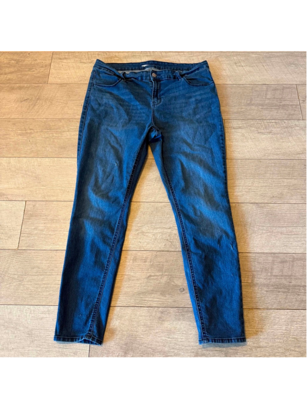 Women's Old Navy Blue Super Skinny Mid-Rise Jeans Size 16